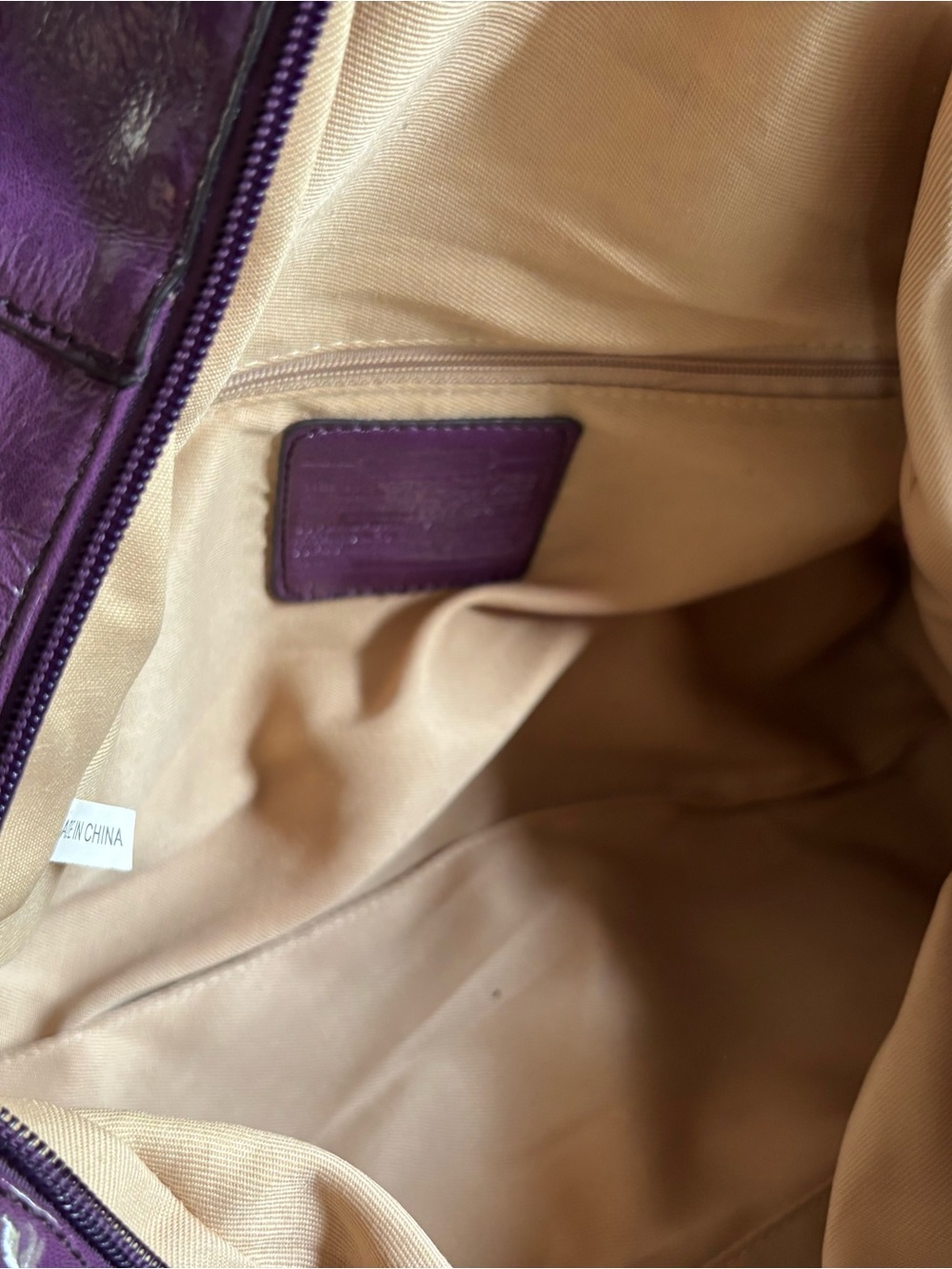 Coach 2008 Ergo Plum Purple Pleated Patent Leather Satchel Bag 10105 Y2K - Picture 6 of 8